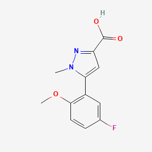 B2405191 5-(5-fluoro-2-methoxyphenyl)-1-methyl-1H-pyrazole-3-carboxylic acid CAS No. 1216269-46-3