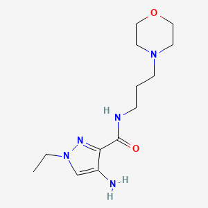 molecular formula C13H23N5O2 B2405204 4-Amino-1-ethyl-N-(3-morpholin-4-ylpropyl)-1H-pyrazole-3-carboxamide CAS No. 1492960-31-2
