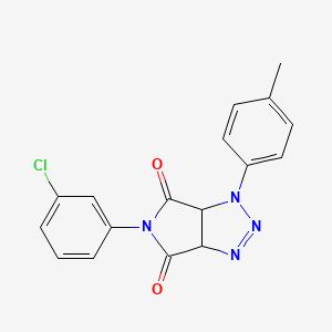 molecular formula C17H13ClN4O2 B2405206 5-(3-chlorophenyl)-1-(p-tolyl)-1,6a-dihydropyrrolo[3,4-d][1,2,3]triazole-4,6(3aH,5H)-dione CAS No. 1172229-00-3