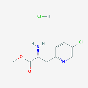 molecular formula C9H12Cl2N2O2 B2405229 (S)-Methyl 2-amino-3-(5-chloropyridin-2-yl)propanoate hydrochloride CAS No. 1810074-86-2