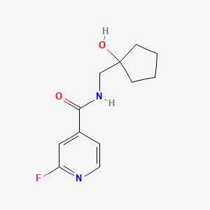 molecular formula C12H15FN2O2 B2405235 2-fluoro-N-[(1-hydroxycyclopentyl)methyl]pyridine-4-carboxamide CAS No. 1495307-63-5