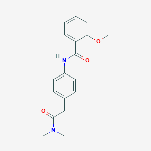 molecular formula C18H20N2O3 B240525 N-{4-[2-(dimethylamino)-2-oxoethyl]phenyl}-2-methoxybenzamide 