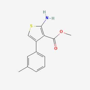 molecular formula C13H13NO2S B2405269 2-氨基-4-(3-甲基苯基)噻吩-3-羧酸甲酯 CAS No. 350997-09-0