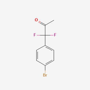 molecular formula C9H7BrF2O B2405285 1-(4-溴苯基)-1,1-二氟丙酮 CAS No. 897934-99-5