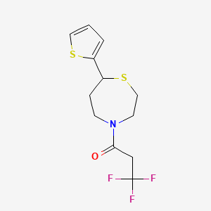 3,3,3-Trifluoro-1-(7-(thiophen-2-yl)-1,4-thiazepan-4-yl)propan-1-one