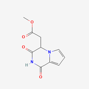molecular formula C10H10N2O4 B2405313 Methyl 2-(1,3-dioxo-1,2,3,4-tetrahydropyrrolo[1,2-a]pyrazin-4-yl)acetate CAS No. 1059195-96-8