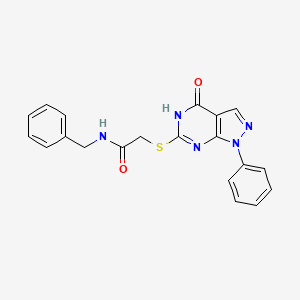 N-benzyl-2-({4-oxo-1-phenyl-1H,4H,5H-pyrazolo[3,4-d]pyrimidin-6-yl}sulfanyl)acetamide