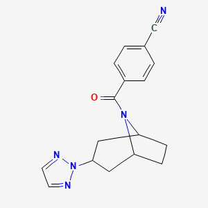 4-((1R,5S)-3-(2H-1,2,3-triazol-2-yl)-8-azabicyclo[3.2.1]octane-8-carbonyl)benzonitrile