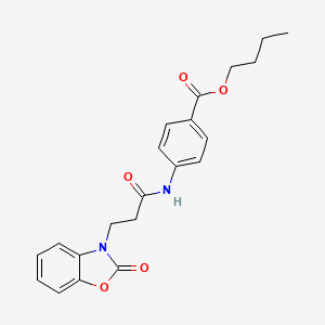 B2405329 butyl 4-(3-(2-oxobenzo[d]oxazol-3(2H)-yl)propanamido)benzoate CAS No. 851989-26-9