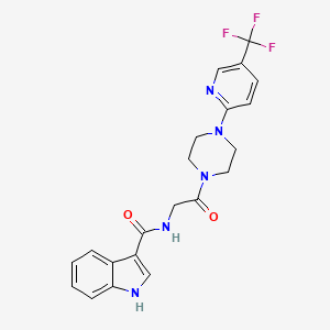 N-(2-oxo-2-(4-(5-(trifluoromethyl)pyridin-2-yl)piperazin-1-yl)ethyl)-1H-indole-3-carboxamide