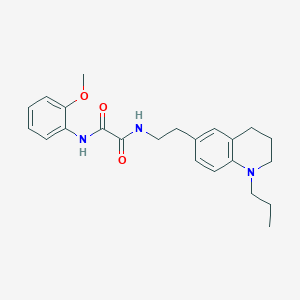 molecular formula C23H29N3O3 B2405350 N1-(2-甲氧基苯基)-N2-(2-(1-丙基-1,2,3,4-四氢喹啉-6-基)乙基)草酰胺 CAS No. 955793-77-8