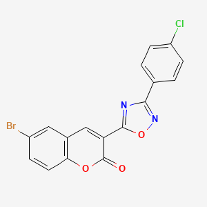 molecular formula C17H8BrClN2O3 B2405355 6-溴-3-(3-(4-氯苯基)-1,2,4-恶二唑-5-基)-2H-色烯-2-酮 CAS No. 892755-62-3