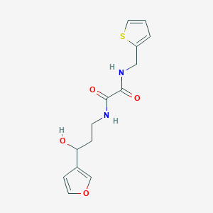 molecular formula C14H16N2O4S B2405370 N1-(3-(furan-3-yl)-3-hydroxypropyl)-N2-(thiophen-2-ylmethyl)oxalamide CAS No. 1428358-60-4