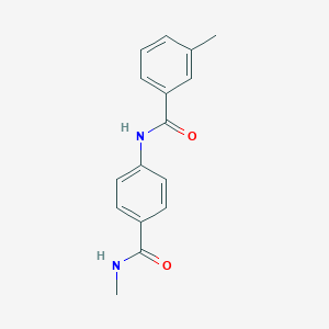 molecular formula C16H16N2O2 B240538 3-methyl-N-[4-(methylcarbamoyl)phenyl]benzamide 