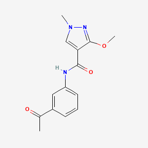 molecular formula C14H15N3O3 B2405380 N-(3-acetylphenyl)-3-methoxy-1-methyl-1H-pyrazole-4-carboxamide CAS No. 1014027-77-0