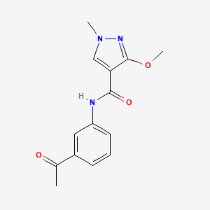 molecular formula C14H15N3O3 B2405380 N-(3-Acetylphenyl)-3-Methoxy-1-Methyl-1H-Pyrazol-4-carboxamid CAS No. 1014027-77-0