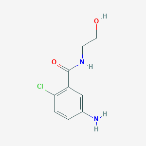 molecular formula C9H11ClN2O2 B2405387 5-amino-2-chloro-N-(2-hydroxyethyl)benzamide CAS No. 1098363-55-3