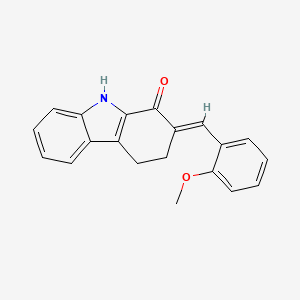 molecular formula C20H17NO2 B2405389 (2E)-2-[(2-甲氧基苯基)亚甲基]-4,9-二氢-3H-咔唑-1-酮 CAS No. 866138-43-4