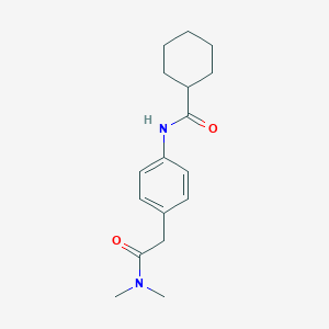 molecular formula C17H24N2O2 B240539 N-{4-[2-(dimethylamino)-2-oxoethyl]phenyl}cyclohexanecarboxamide 