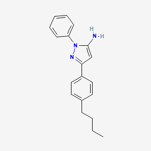 molecular formula C19H21N3 B2405394 3-(4-丁基苯基)-1-苯基-1H-吡唑-5-胺 CAS No. 956453-60-4