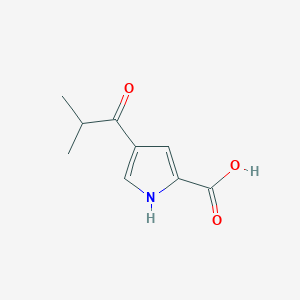 molecular formula C9H11NO3 B2405395 4-(2-methylpropanoyl)-1H-pyrrole-2-carboxylic acid CAS No. 1094648-86-8