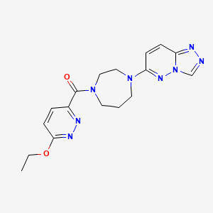 molecular formula C17H20N8O2 B2405401 (4-([1,2,4]三唑并[4,3-b]哒嗪-6-基)-1,4-二氮杂环-1-基)(6-乙氧基哒嗪-3-基)甲酮 CAS No. 2319637-92-6