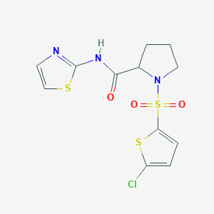 1-((5-chlorothiophen-2-yl)sulfonyl)-N-(thiazol-2-yl)pyrrolidine-2-carboxamide