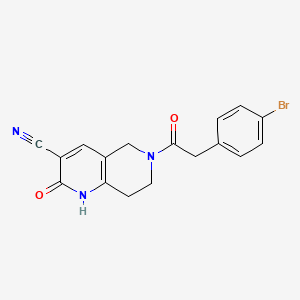 molecular formula C17H14BrN3O2 B2405431 6-(2-(4-Bromophenyl)acetyl)-2-oxo-1,2,5,6,7,8-hexahydro-1,6-naphthyridine-3-carbonitrile CAS No. 2034306-66-4