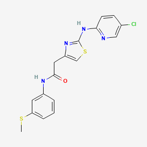 2-(2-((5-chloropyridin-2-yl)amino)thiazol-4-yl)-N-(3-(methylthio)phenyl)acetamide