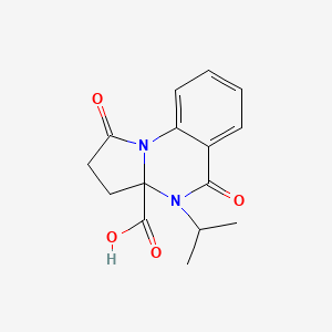 1,5-dioxo-4-(propan-2-yl)-1H,2H,3H,3aH,4H,5H-pyrrolo[1,2-a]quinazoline-3a-carboxylic acid