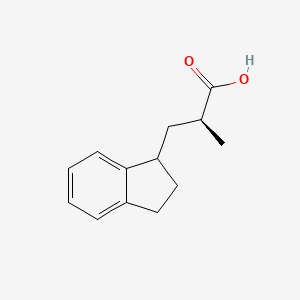 molecular formula C13H16O2 B2405437 (2S)-3-(2,3-Dihydro-1H-inden-1-yl)-2-methylpropanoic acid CAS No. 2248213-48-9