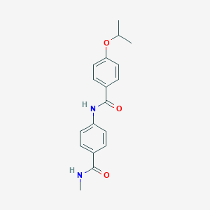 molecular formula C18H20N2O3 B240544 4-isopropoxy-N-{4-[(methylamino)carbonyl]phenyl}benzamide 