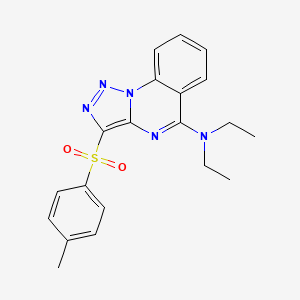 molecular formula C20H21N5O2S B2405440 N,N-ジエチル-3-トシル-[1,2,3]トリアゾロ[1,5-a]キナゾリン-5-アミン CAS No. 866589-15-3