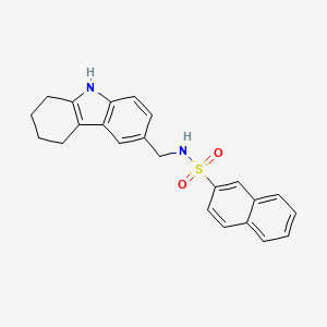 molecular formula C23H22N2O2S B2405441 N-(6,7,8,9-tetrahydro-5H-carbazol-3-ylmethyl)naphthalene-2-sulfonamide CAS No. 852139-37-8