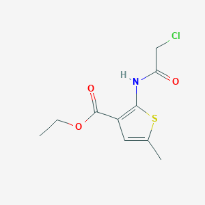 molecular formula C10H12ClNO3S B2405453 2-[(氯乙酰)氨基]-5-甲硫代苯并噻吩-3-羧酸乙酯 CAS No. 669747-36-8