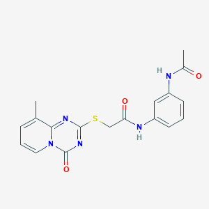 N-(3-acetamidophenyl)-2-(9-methyl-4-oxopyrido[1,2-a][1,3,5]triazin-2-yl)sulfanylacetamide