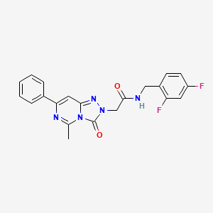 N-(2-methoxyphenyl)-2-[(8-methoxy-5H-pyrimido[5,4-b]indol-4-yl)thio]acetamide