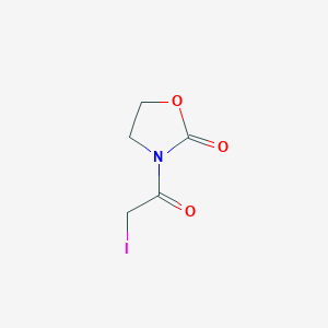 molecular formula C5H6INO3 B2405466 3-(2-碘乙酰)-1,3-噁唑烷-2-酮 CAS No. 444799-08-0