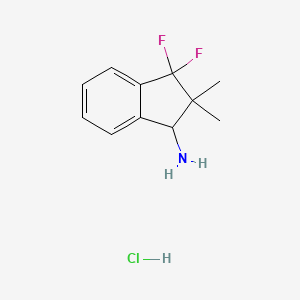 3,3-Difluoro-2,2-dimethyl-1H-inden-1-amine;hydrochloride