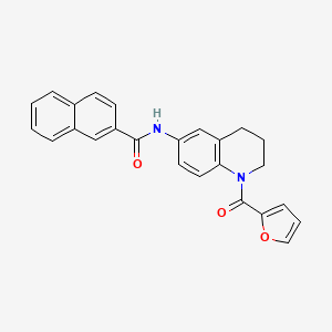 molecular formula C25H20N2O3 B2405477 N-(1-(furan-2-carbonyl)-1,2,3,4-tetrahydroquinolin-6-yl)-2-naphthamide CAS No. 941944-68-9