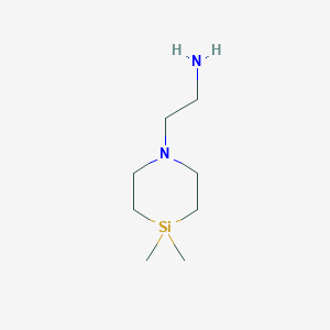 molecular formula C8H20N2Si B2405487 2-(4,4-二甲基-1,4-氮杂硅烷-1-基)乙胺 CAS No. 2135478-78-1