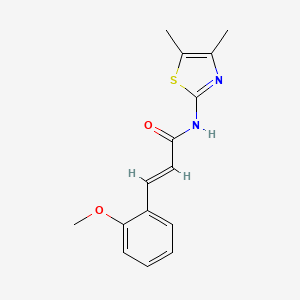 molecular formula C15H16N2O2S B2405491 (E)-N-(4,5-dimethylthiazol-2-yl)-3-(2-methoxyphenyl)acrylamide CAS No. 685851-27-8