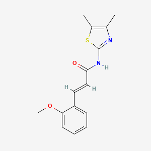 molecular formula C15H16N2O2S B2405491 (E)-N-(4,5-二甲基噻唑-2-基)-3-(2-甲氧基苯基)丙烯酰胺 CAS No. 685851-27-8