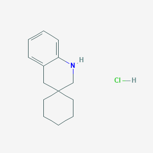 molecular formula C14H20ClN B2405492 Spiro[2,4-dihydro-1H-quinoline-3,1'-cyclohexane];hydrochloride CAS No. 2470436-33-8
