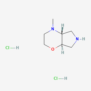 molecular formula C7H16Cl2N2O B2405495 trans-4-Methyloctahydropyrrolo[3,4-b][1,4]oxazine dihydrochloride CAS No. 1383453-67-5