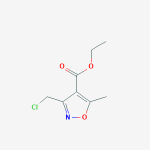 molecular formula C8H10ClNO3 B2405498 3-クロロメチル-5-メチル-4-イソキサゾールカルボン酸エチル CAS No. 266341-73-5