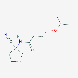 molecular formula C12H20N2O2S B2405504 N-(3-cyanothiolan-3-yl)-4-(propan-2-yloxy)butanamide CAS No. 1796952-36-7