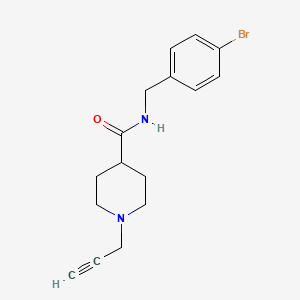 molecular formula C16H19BrN2O B2405505 N-[(4-bromophenyl)methyl]-1-(prop-2-yn-1-yl)piperidine-4-carboxamide CAS No. 1333625-02-7