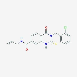 molecular formula C19H16ClN3O2S B2405509 N-allyl-3-(2-chlorobenzyl)-4-oxo-2-thioxo-1,2,3,4-tetrahydroquinazoline-7-carboxamide CAS No. 422273-63-0