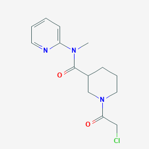 molecular formula C14H18ClN3O2 B2405510 1-(2-Chloroacetyl)-N-methyl-N-pyridin-2-ylpiperidine-3-carboxamide CAS No. 2411280-30-1